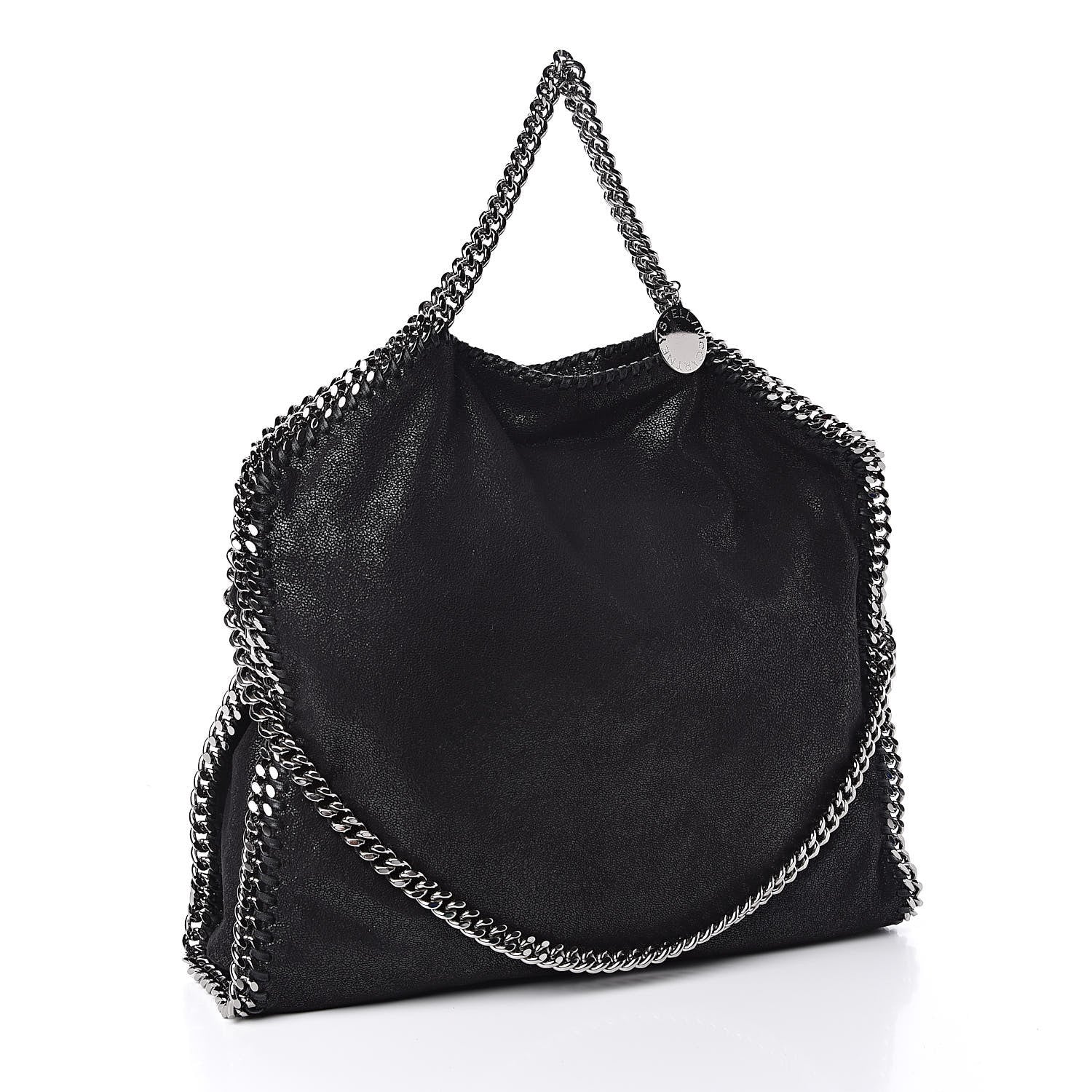 Stella McCartney Shaggy Deer Falabella Fold Over Tote Black 3 of 10