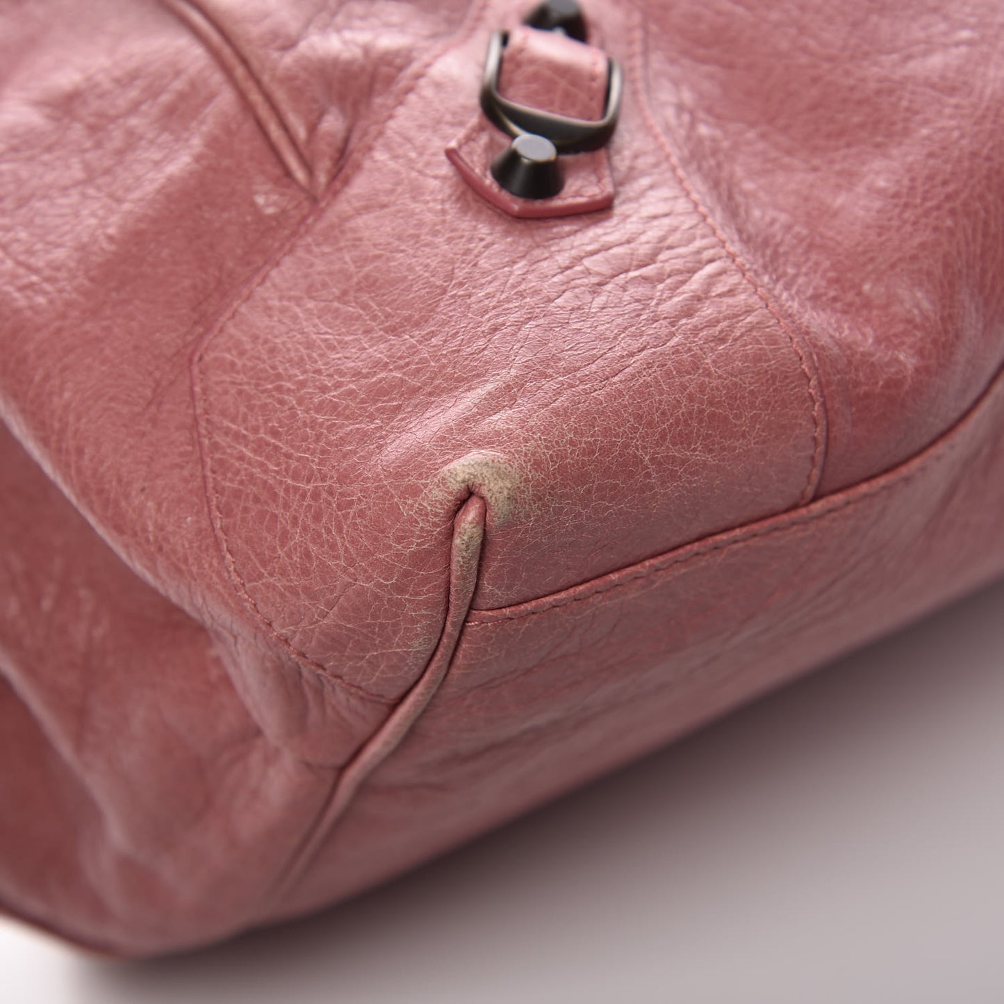Agneau Classic Hardware Large Sunday Tote Rose Bruyere