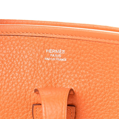 Hermes Taurillon Clemence Evelyne II PM Orange 6 of 10