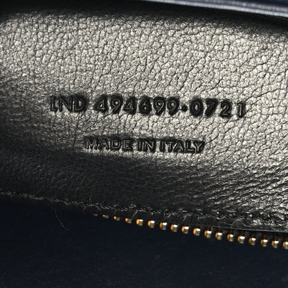 Saint Laurent Suede Calfskin Y Quilted Monogram Small Loulou Chain Satchel Deep Marine 7 of 10