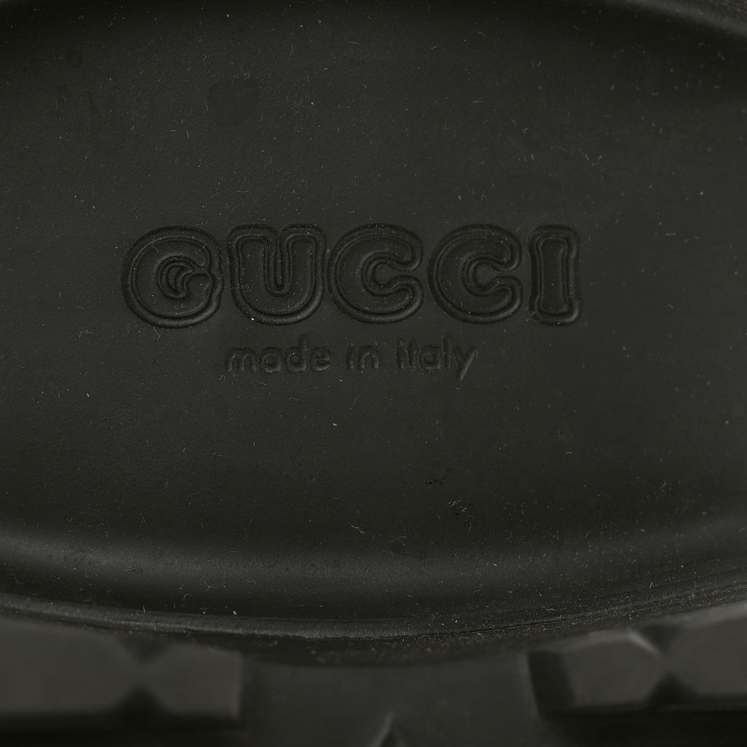 Gucci Rubber GG Monogram Perforated Elea Platform 55mm Lug Sole Sandals 38 Black 7 of 10