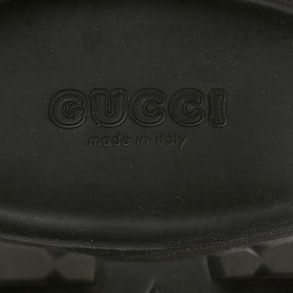 Gucci Rubber GG Monogram Perforated Elea Platform 55mm Lug Sole Sandals 38 Black 7 of 10