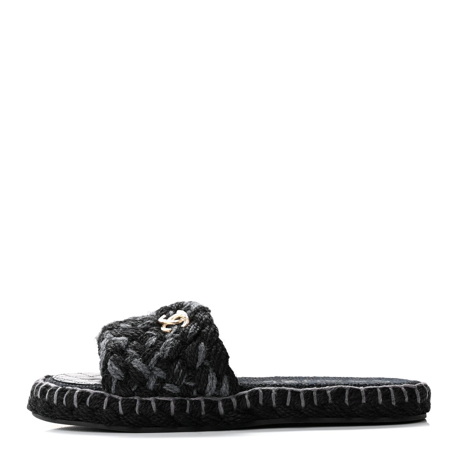 Chanel Cord Braided CC Mules 40 Black 1 of 10