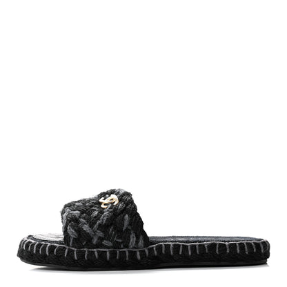 Chanel Cord Braided CC Mules 40 Black 1 of 10