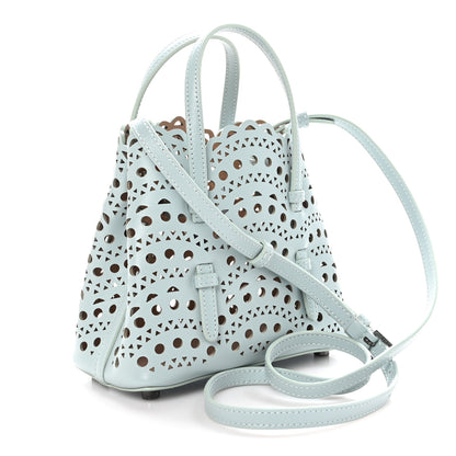 Alaia Calfskin Vienne Wave Mina 16 Bag Gris Vert 3 of 9