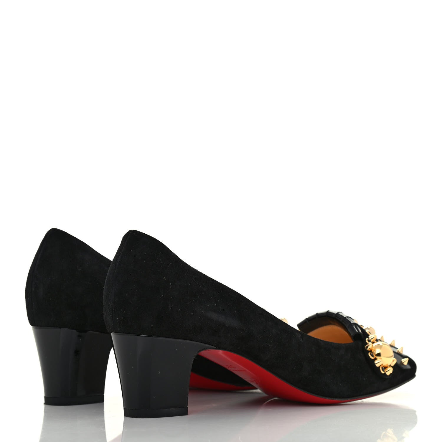 Christian Louboutin Veau Velours Patent Oxacana 45 Pumps 39.5 Black 3 of 4