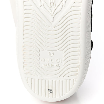 Gucci Calfskin Web Floral Embroidered Womens Ace Sneakers 36 White 6 of 9