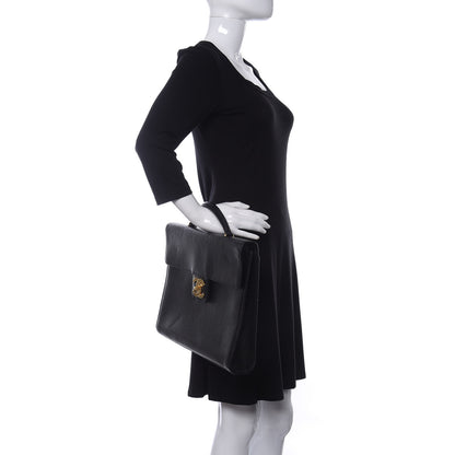 Chanel Caviar Briefcase Laptop Bag Black 2 of 11