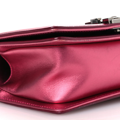 Chanel Metallic Patent Calfskin Quilted Small Boy Flap Pink 9 of 13