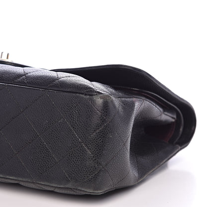 Chanel Caviar Quilted Jumbo Double Flap Black 12 of 24