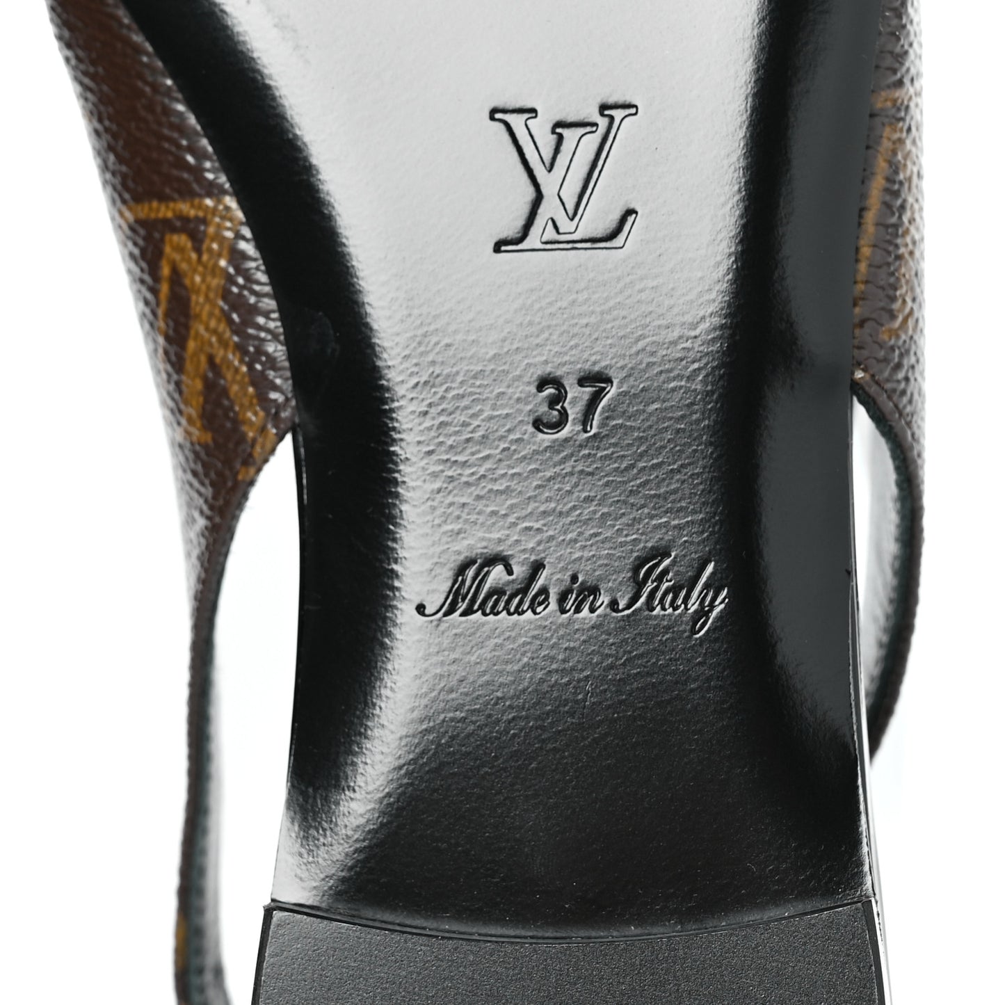 Patent Monogram Cherie Slingback Ballerina Flats 37