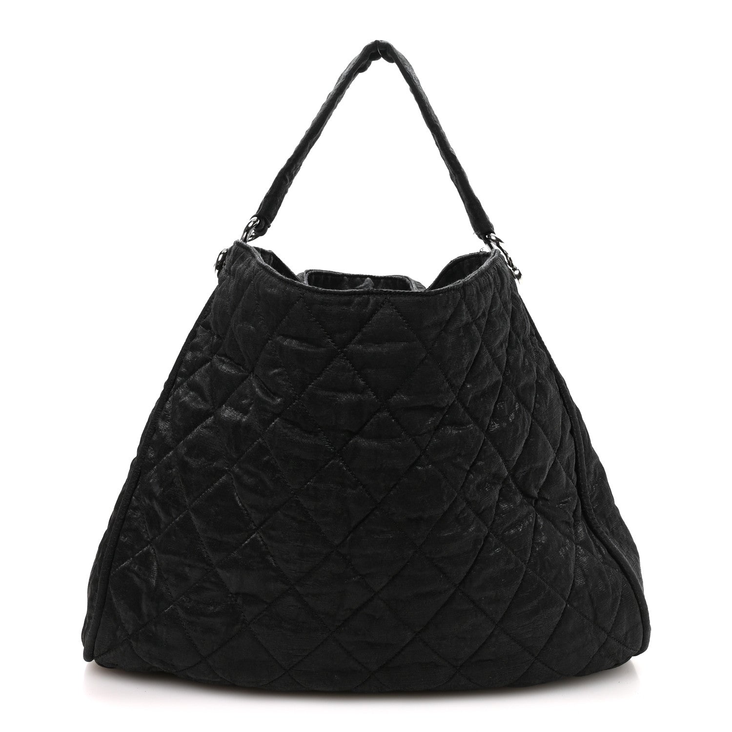 Chanel Crinkled Coated Canvas Le Marais Hobo Black 1 of 9