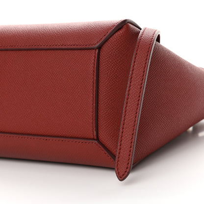 Celine Grained Calfskin Nano Belt Bag Burgundy 10 of 13