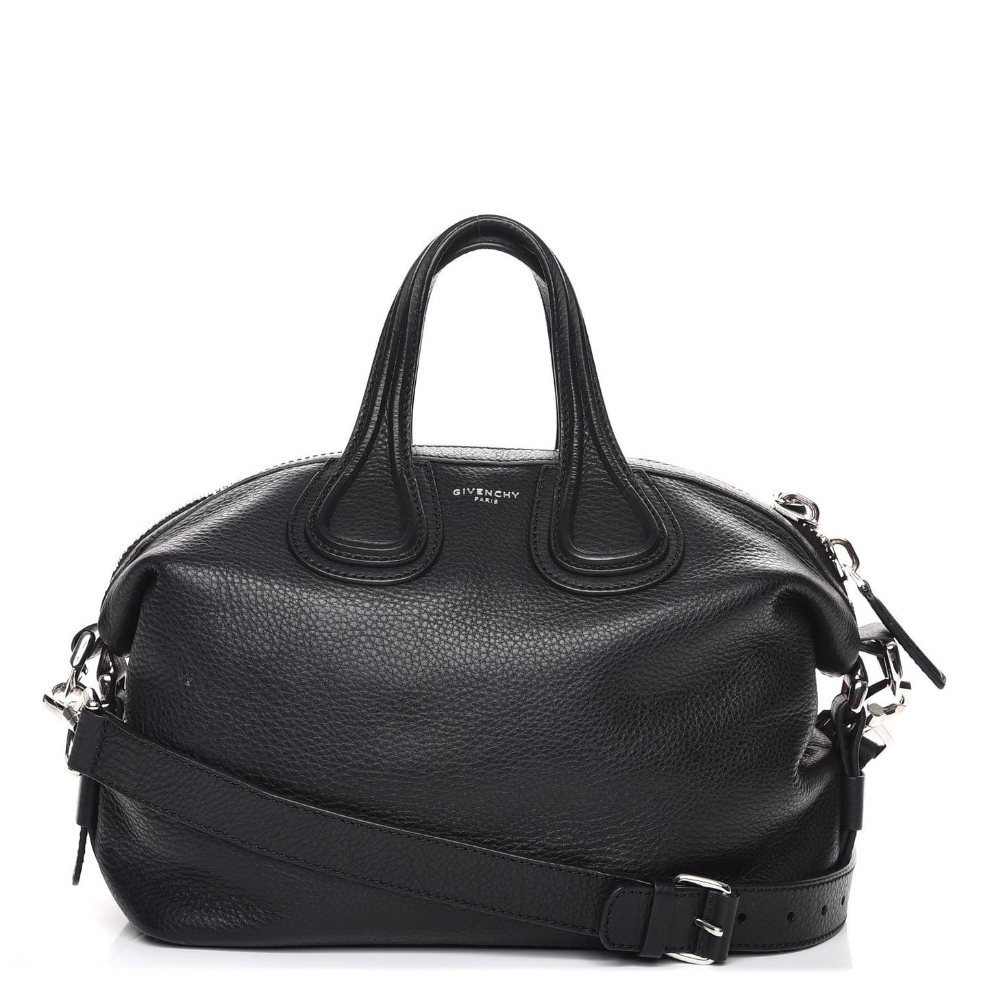 Pebbled Calfskin Small Nightingale Black
