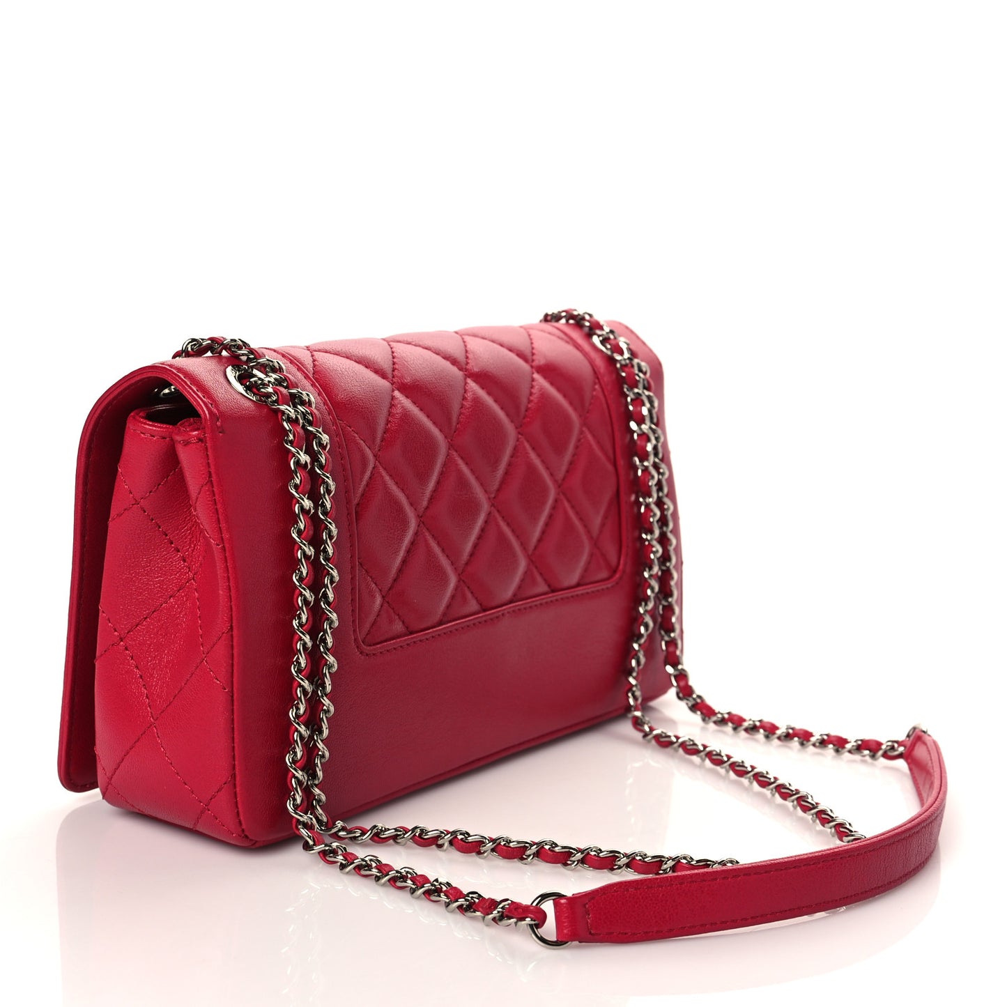 Sheepskin Quilted Medium Vintage Mademoiselle Flap Pink
