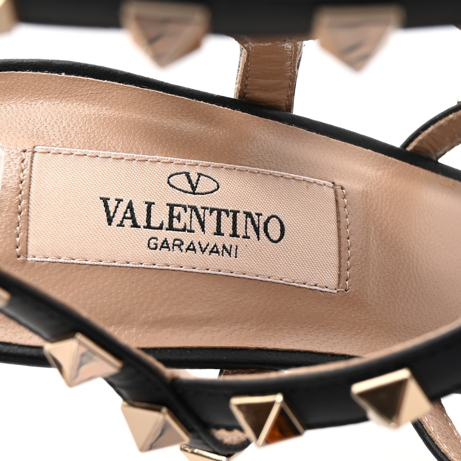 Valentino Garavani Calfskin Nappa Rockstud Gladiator 105mm Sandals 37 Black 8 of 9