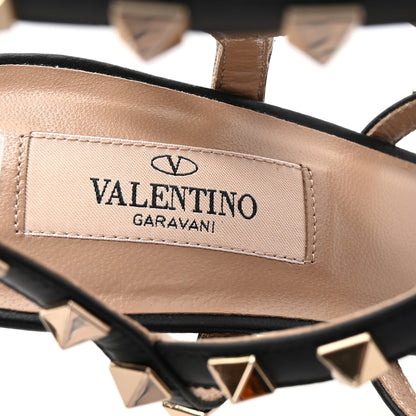 Valentino Garavani Calfskin Nappa Rockstud Gladiator 105mm Sandals 37 Black 8 of 9