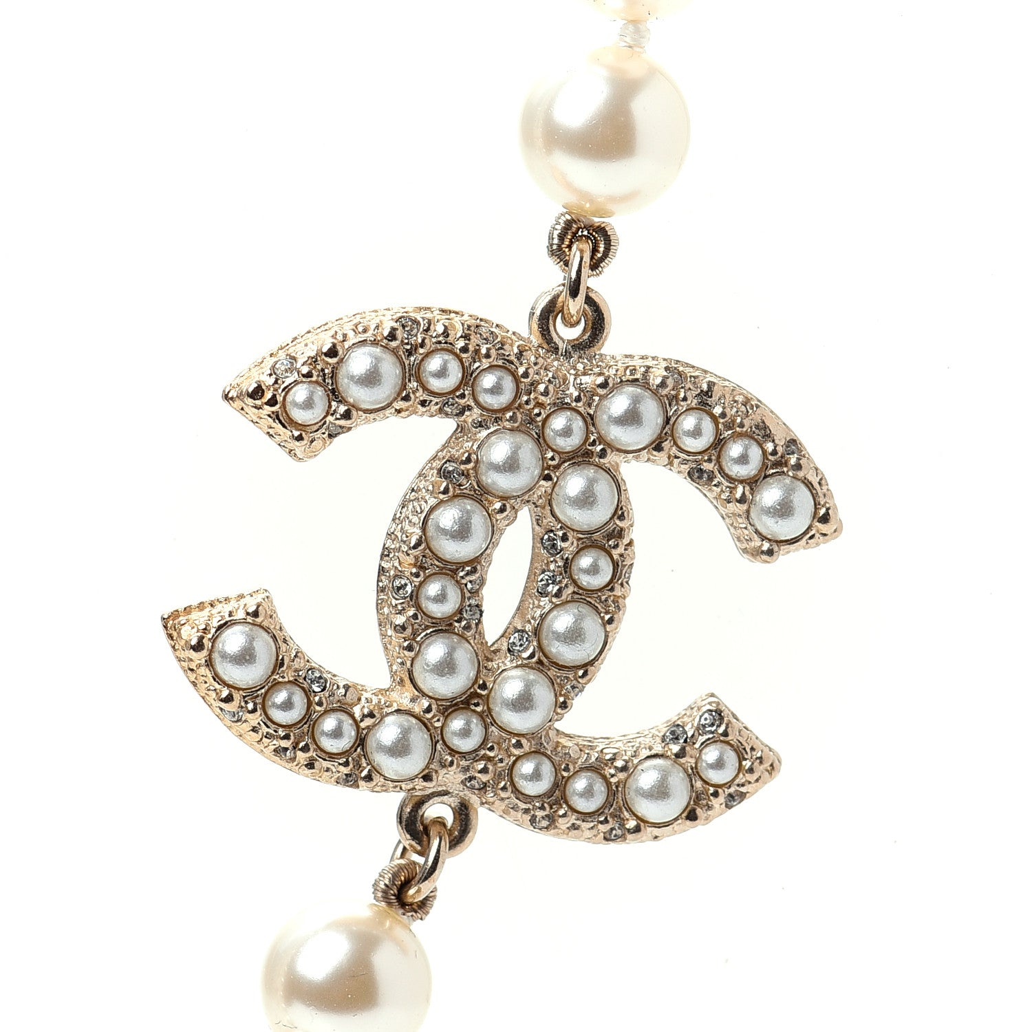 Chanel Pearl CC 100th Anniversary Necklace Light Gold 4 of 6