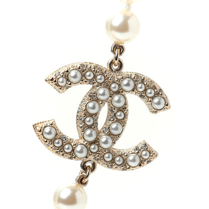 Chanel Pearl CC 100th Anniversary Necklace Light Gold 4 of 6