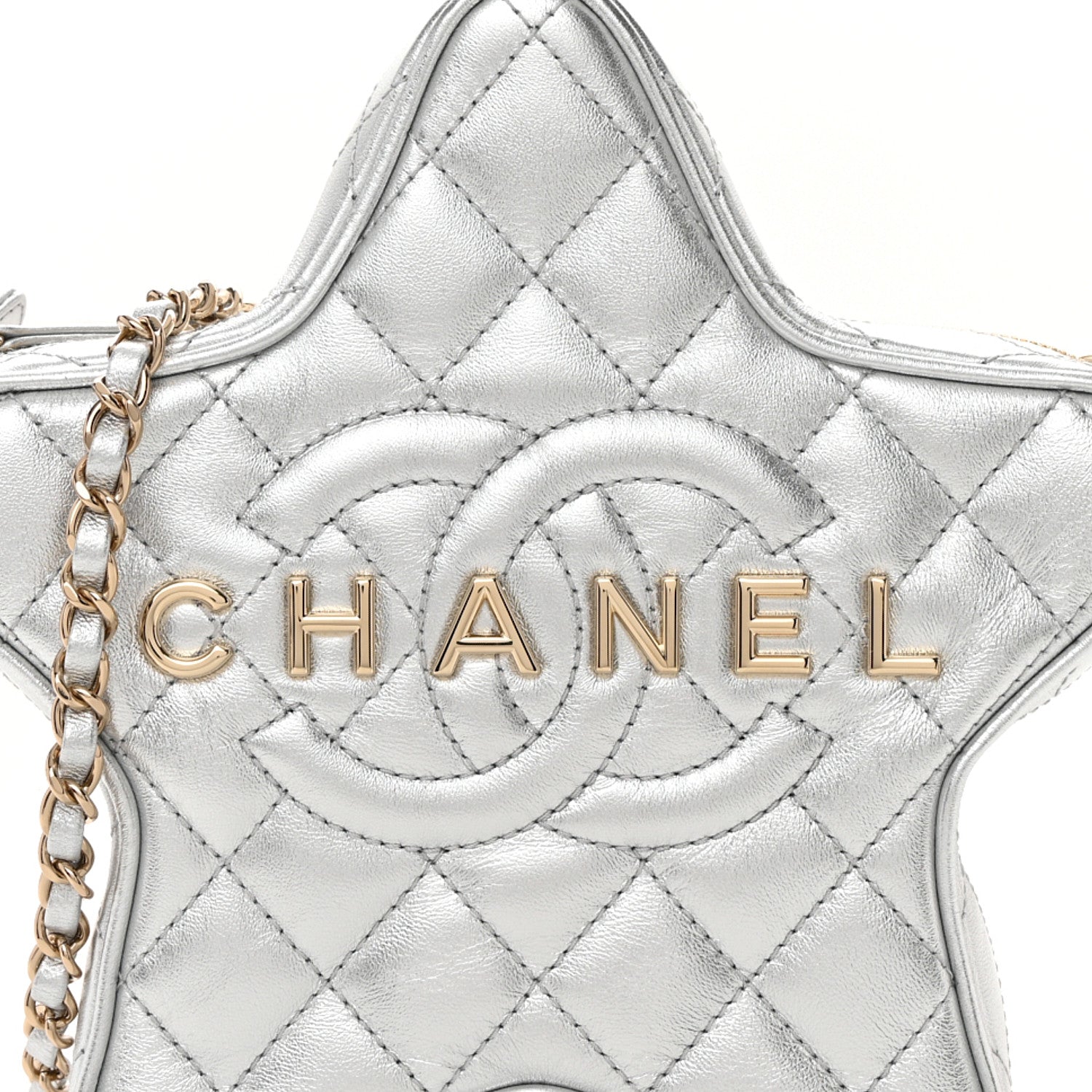 Chanel Metallic Lambskin Walk Of Fame Bag Silver 8 of 12