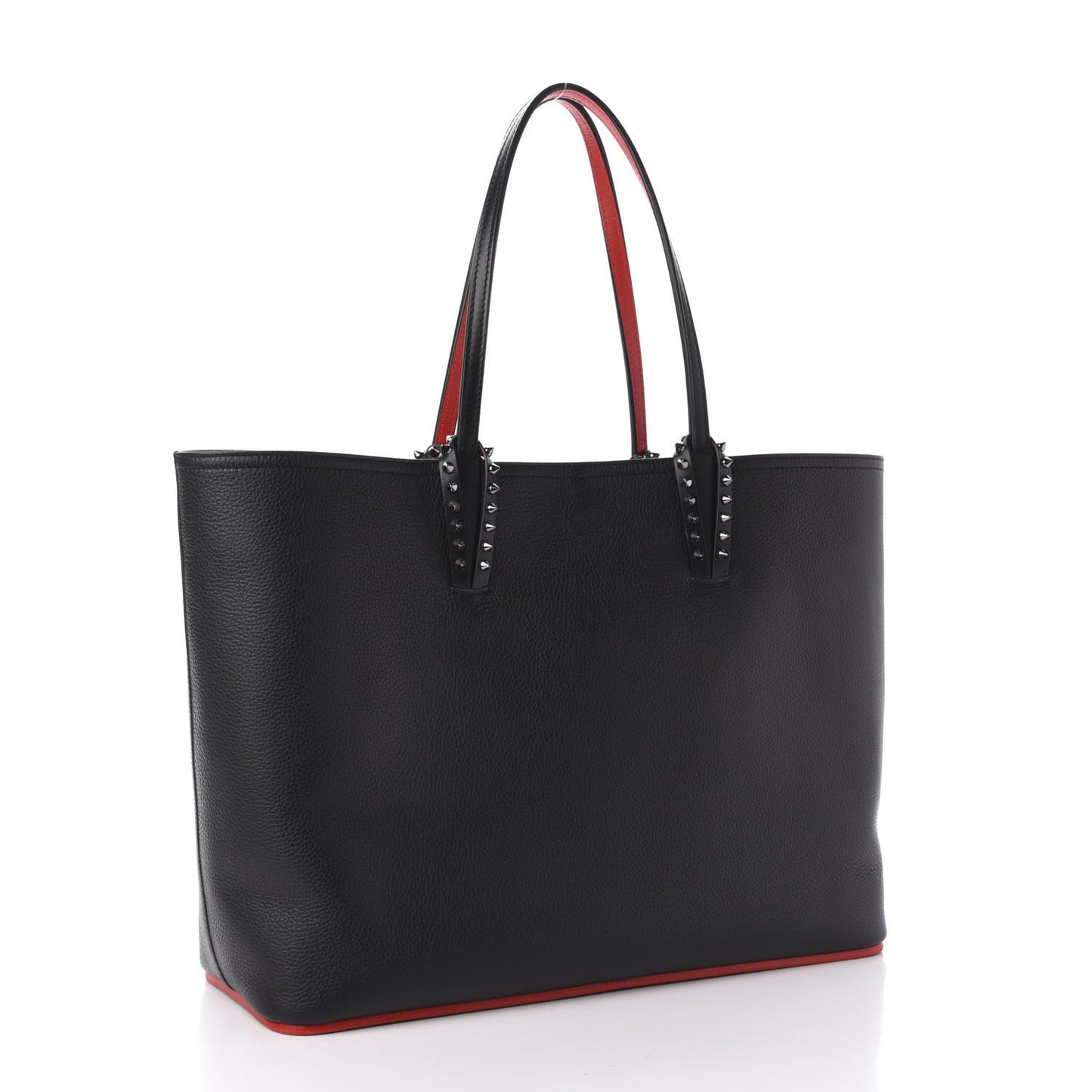 Calfskin Spikes East West Cabata Tote Black