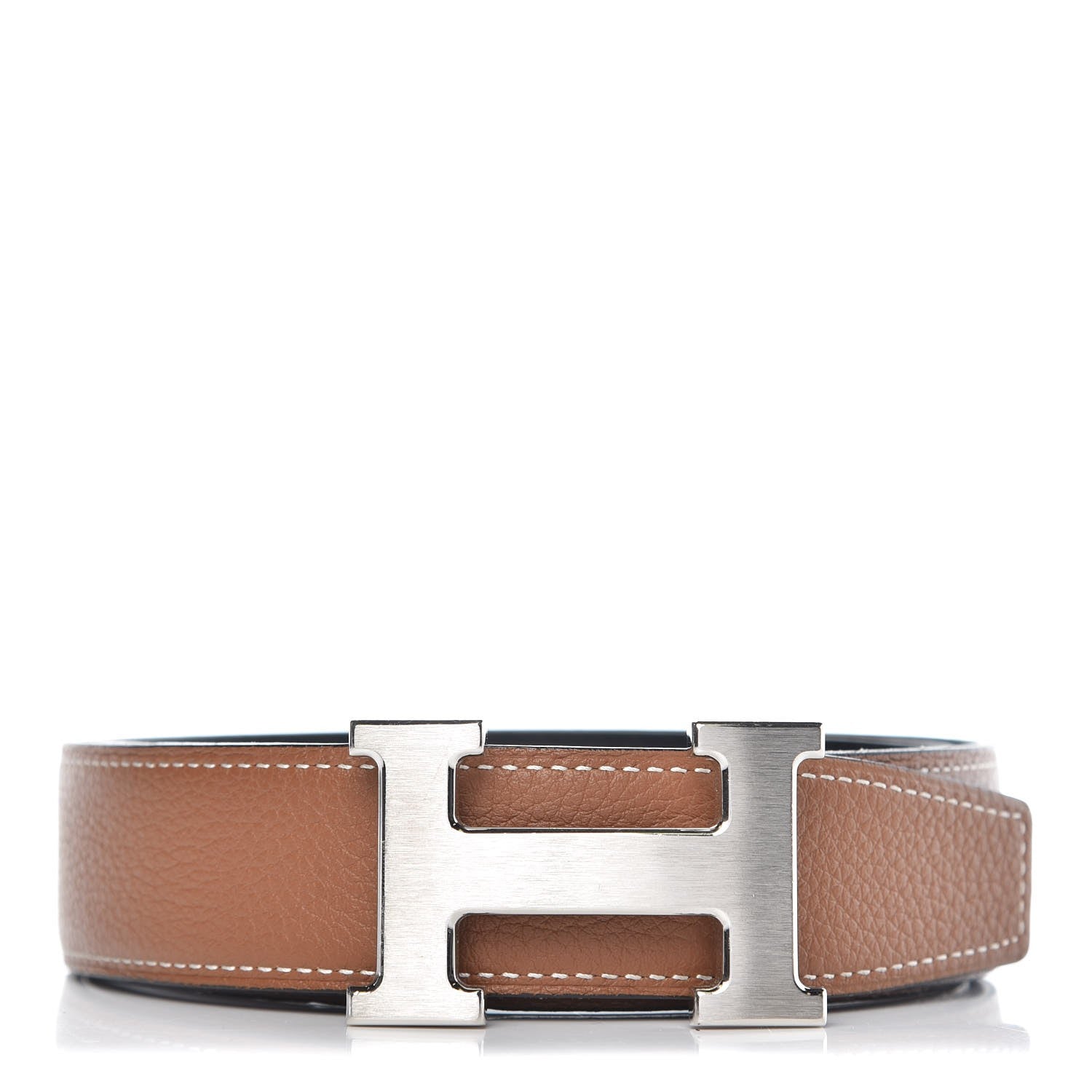 Hermes Box Togo 32mm H Belt 85 Black Gold 1 of 8