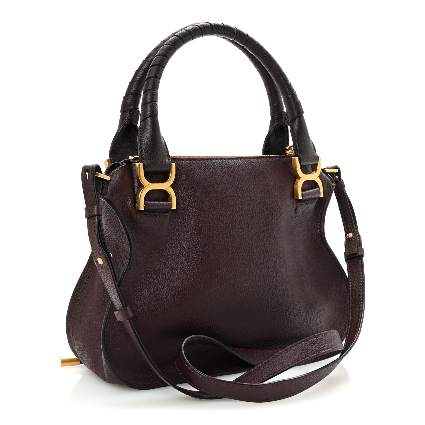 Calfskin Small Marcie Satchel Deep Violine