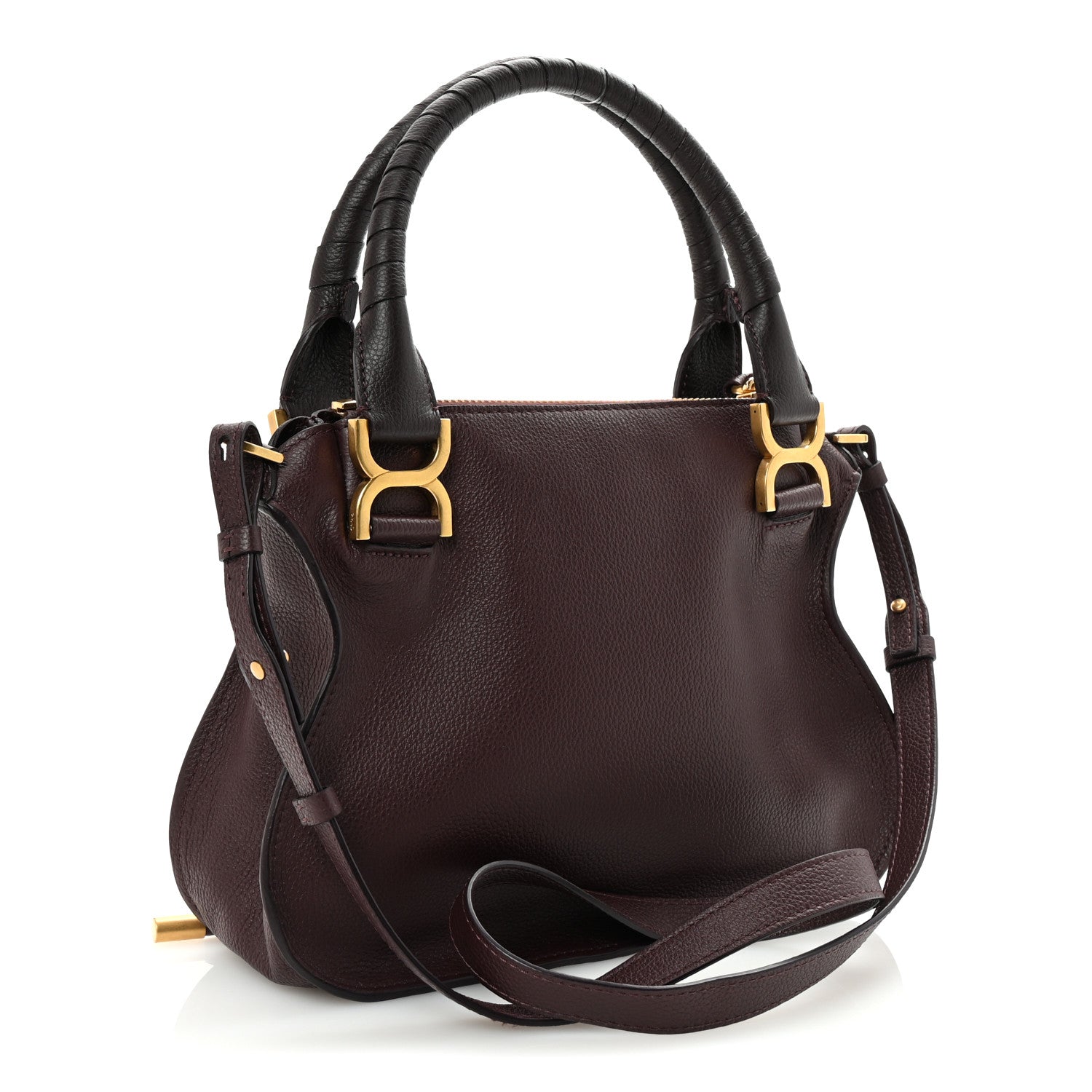 Chloe Calfskin Small Marcie Satchel Deep Violine 3 of 9