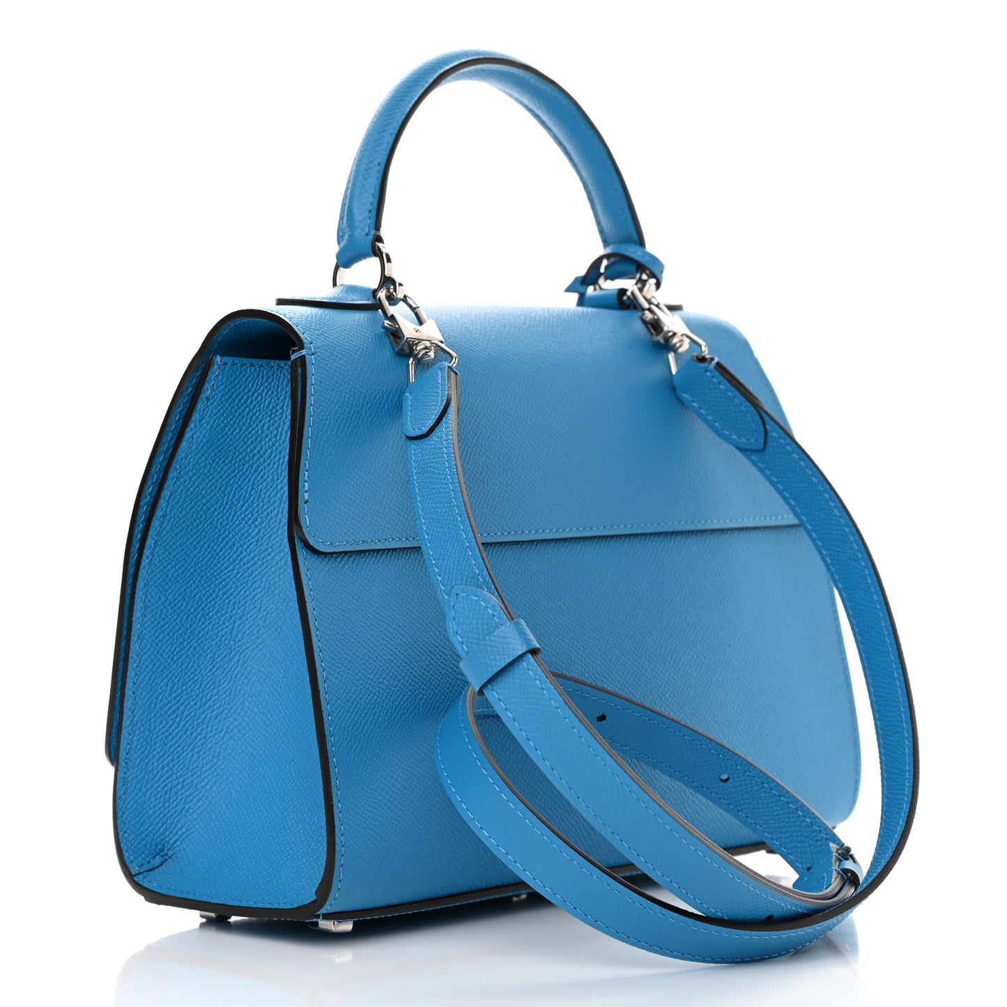 Carat Calfskin Rejane PM Sky Blue