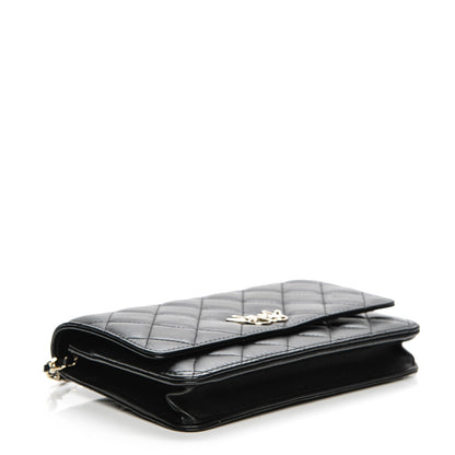 Chanel Lambskin Quilted Emoticon Wallet On Chain WOC Black 4 of 8