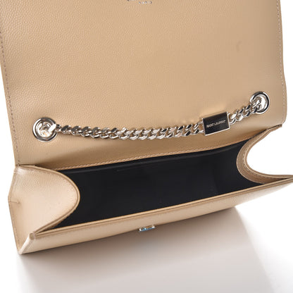 Saint Laurent Grain De Poudre Small Monogram Kate Satchel Nude Powder 5 of 7