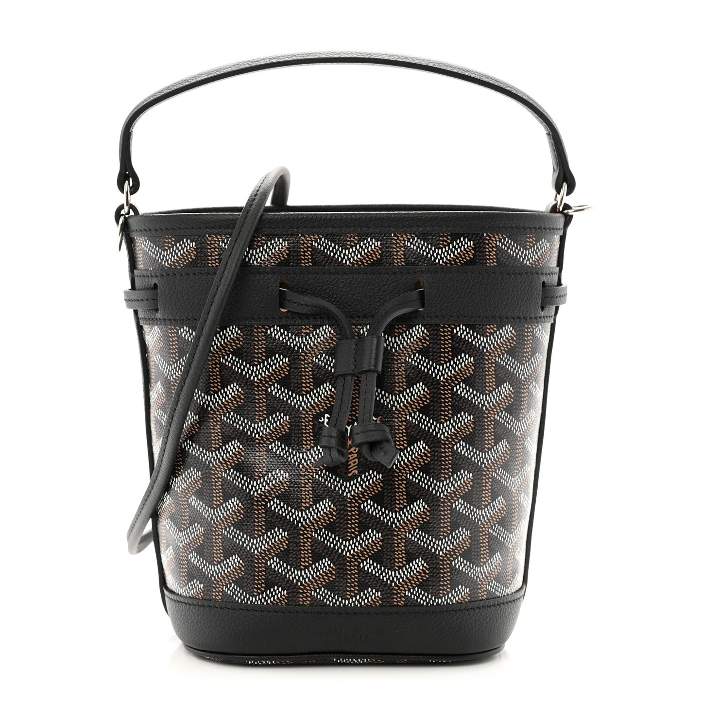 Goyardine Petit Flot Mini Bucket Bag Black