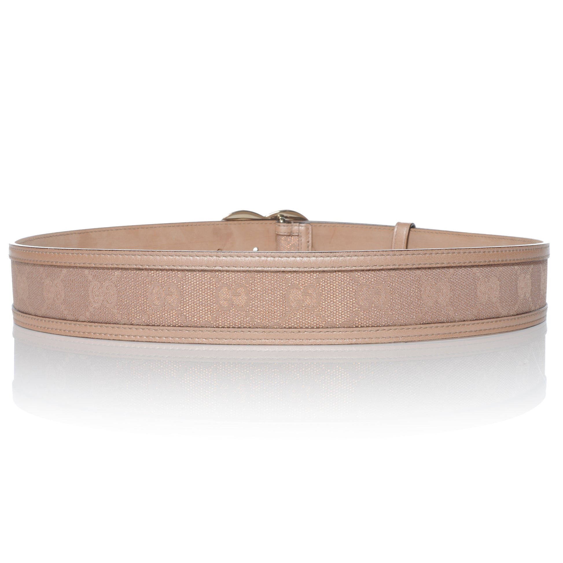 Gucci Monogram Canvas Heart GG Lovely Belt 85 34 Pink 3 of 6