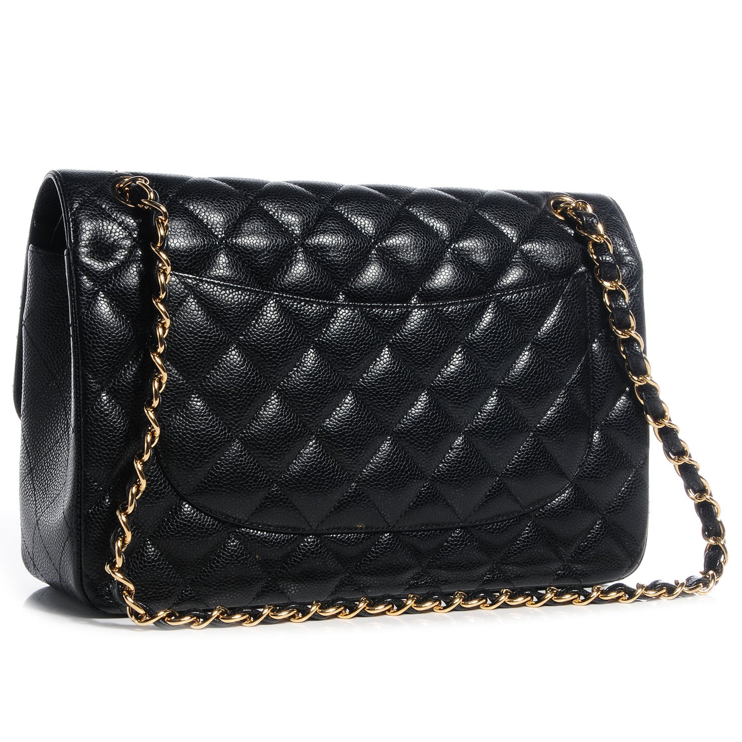 Caviar Jumbo Double Flap Black
