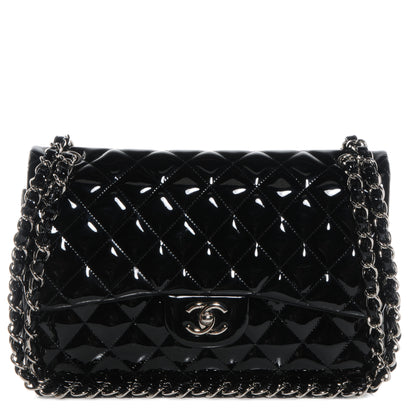 Chanel Patent Jumbo Double Flap Black 1 of 9