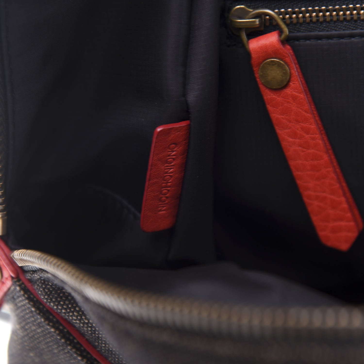 Burberry Jute Calfskin Mega Check Children's Backpack Red 8 of 12