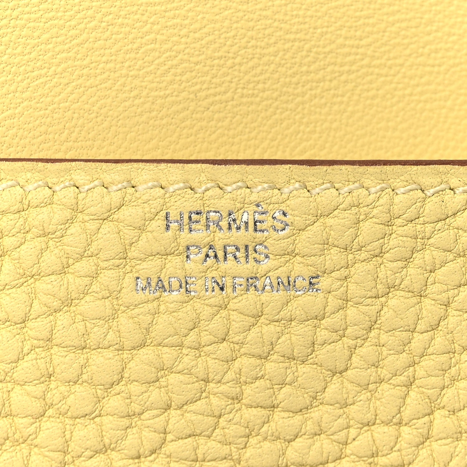 Hermes Togo Dogon Card Case Jaune Poussin 6 of 9