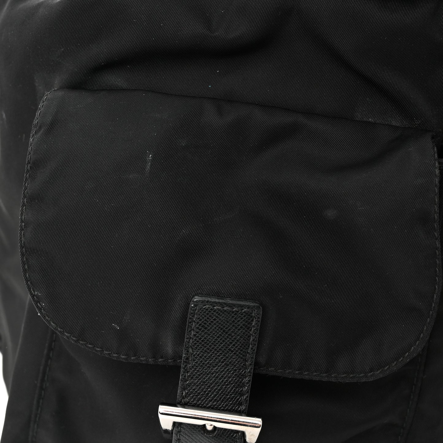 Tessuto Nylon Saffiano Medium Backpack Black