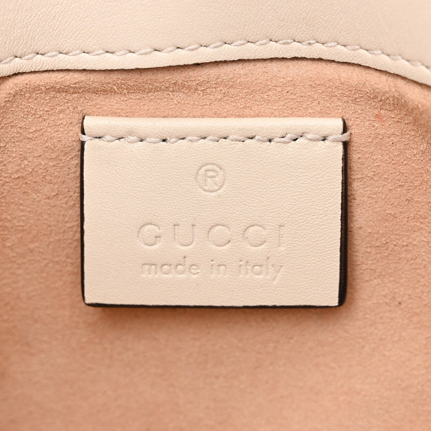 Calfskin Matelasse Super Mini GG Marmont Shoulder Bag White