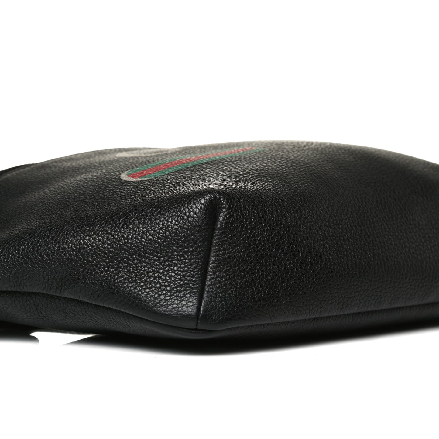 Grained Calfskin Logo Belt Bag Black