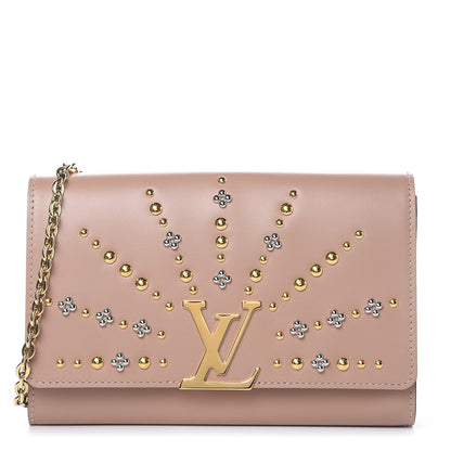 Louis Vuitton Calfskin Studded Louise Chain GM Nude 1 of 11