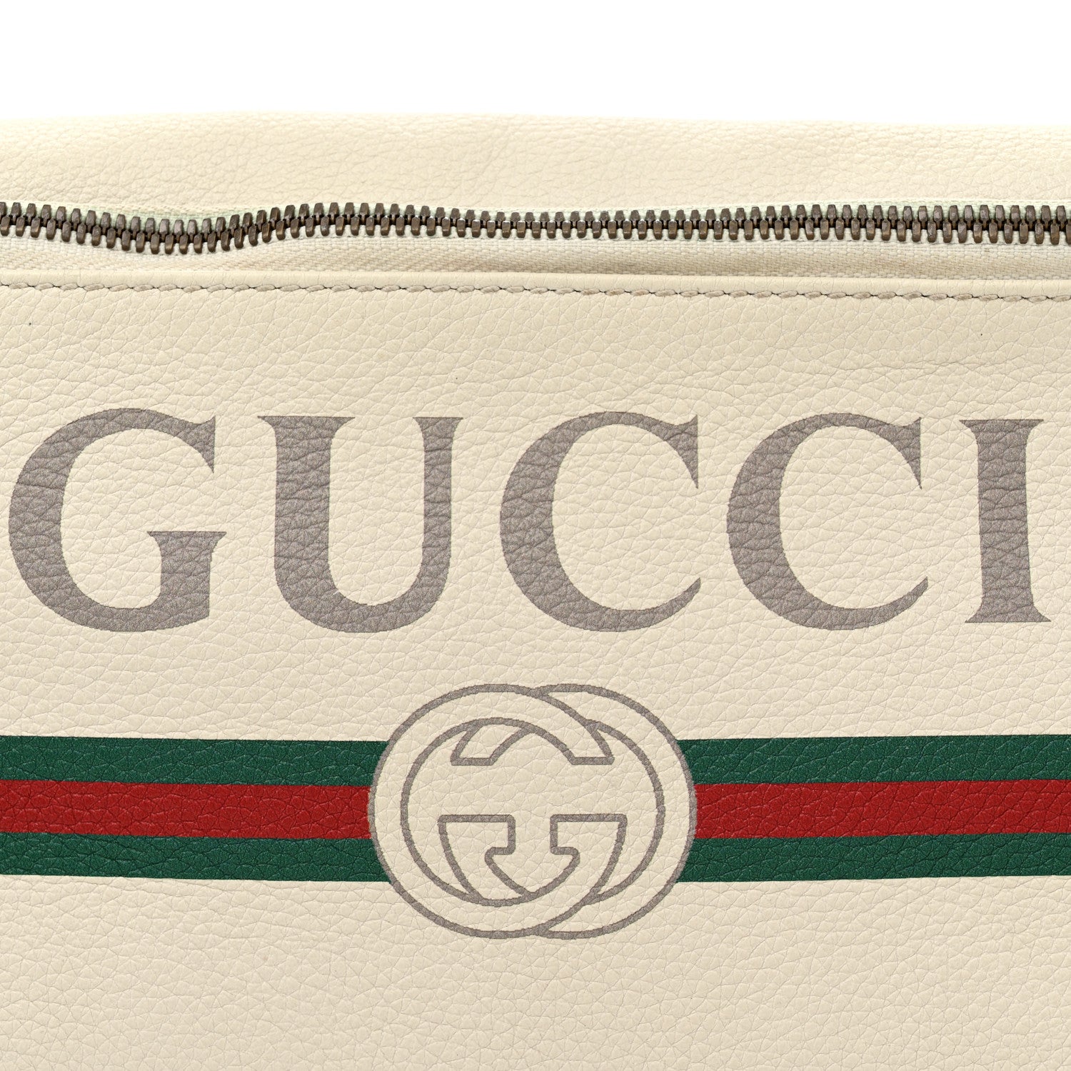 Gucci Grained Calfskin Logo Belt Bag White 8 of 13