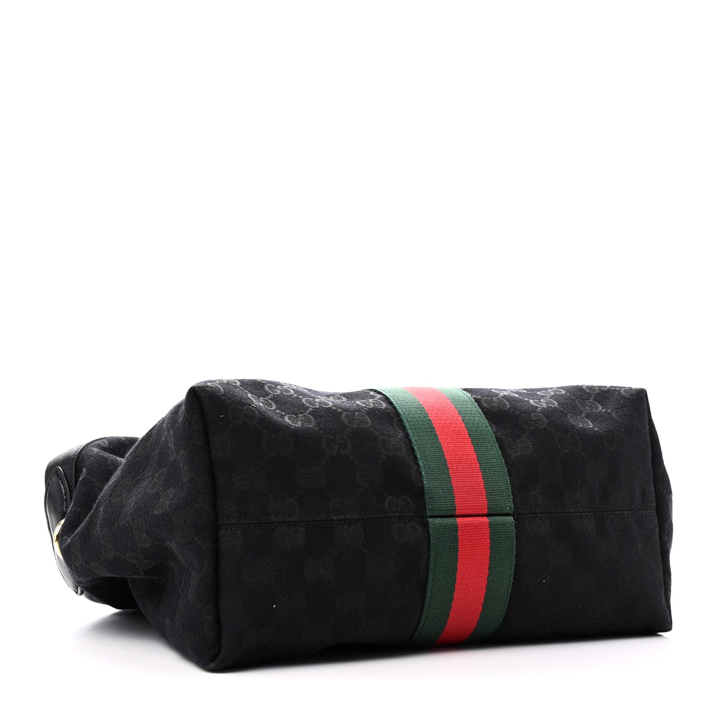 Denim GG Monogram Web Small Giglio Tote Black
