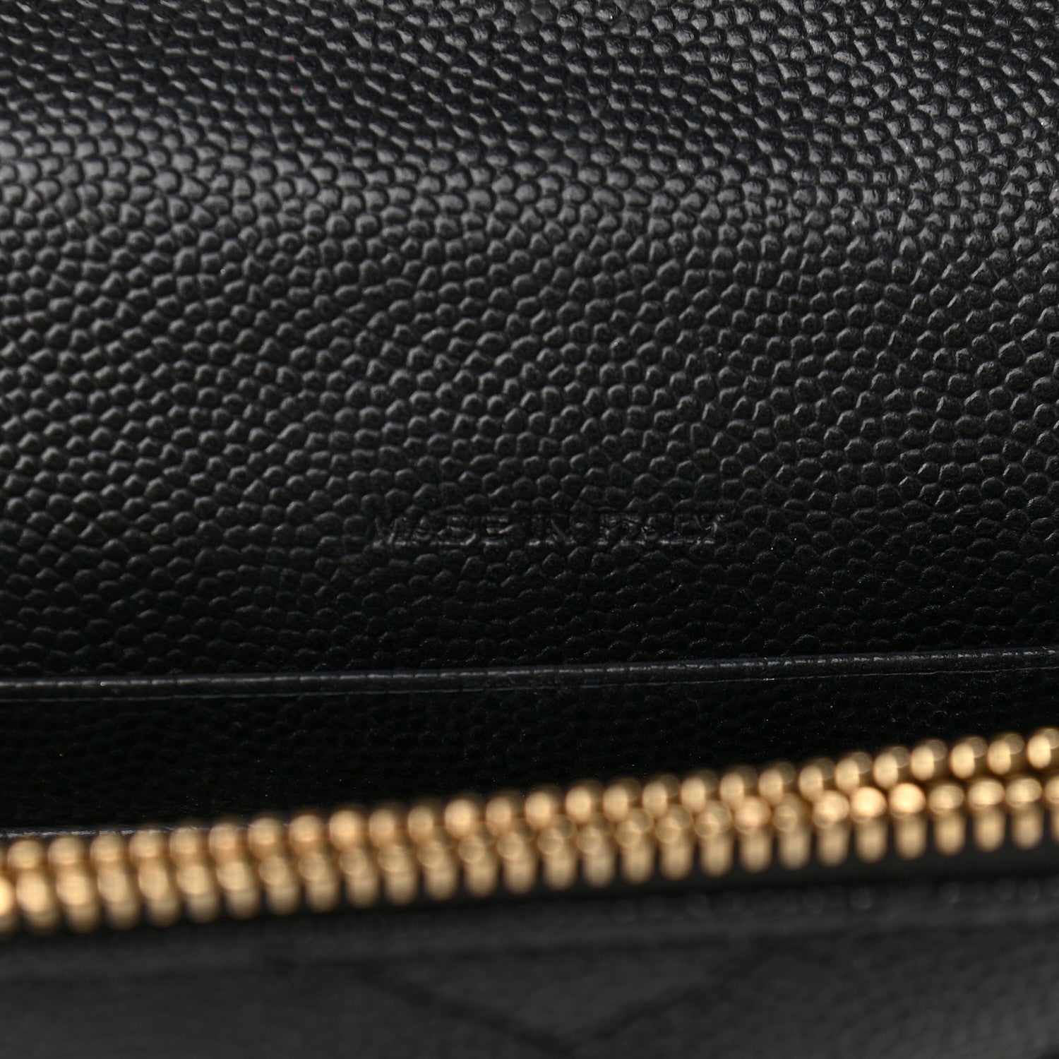 Saint Laurent Grain De Poudre Matelasse Chevron Monogram Envelope Chain Wallet Black 7 of 9