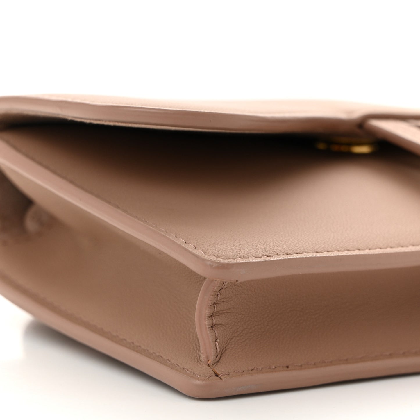 Ultra Matte Calfskin Saddle Belt Clutch Rose Des Vents