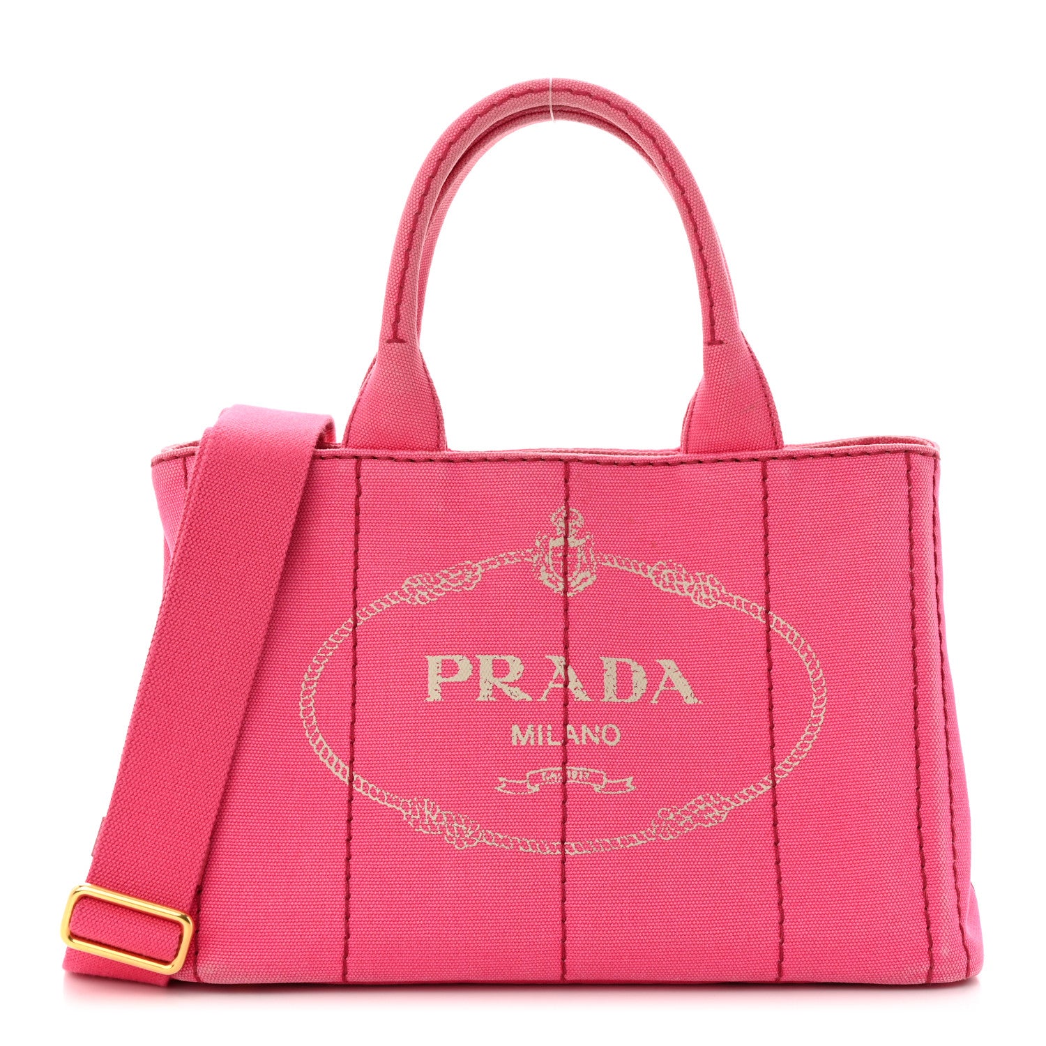 Prada Canapa Small Logo Tote Peonia 1 of 12