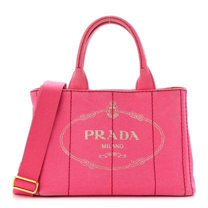 Prada Canapa Small Logo Tote Peonia 1 of 12