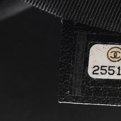 Chanel Goatskin Quilted CC Box Pouch Black 7 of 9