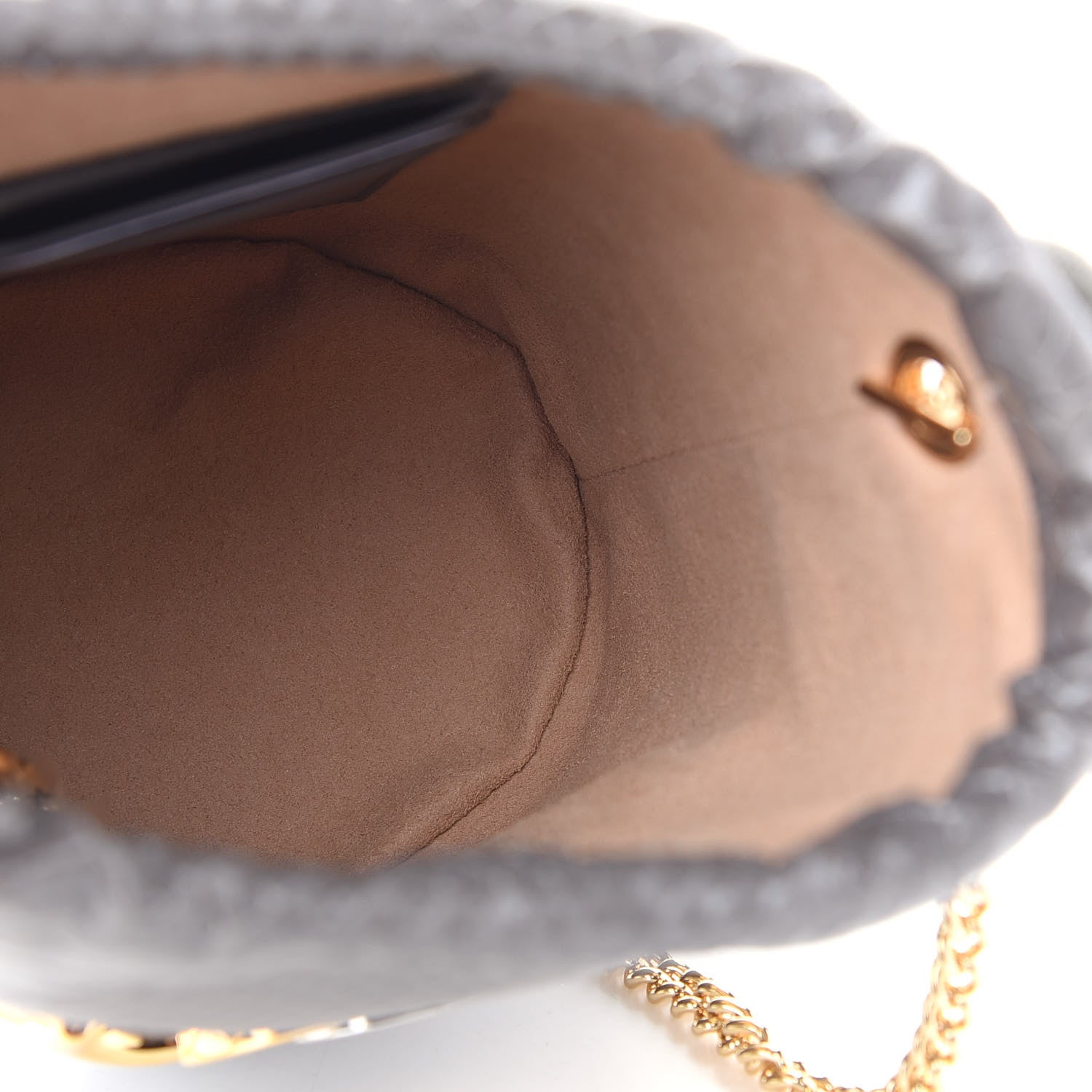 Gucci Snakeskin Mini Zumi Bucket Bag Dusty Grey 5 of 9