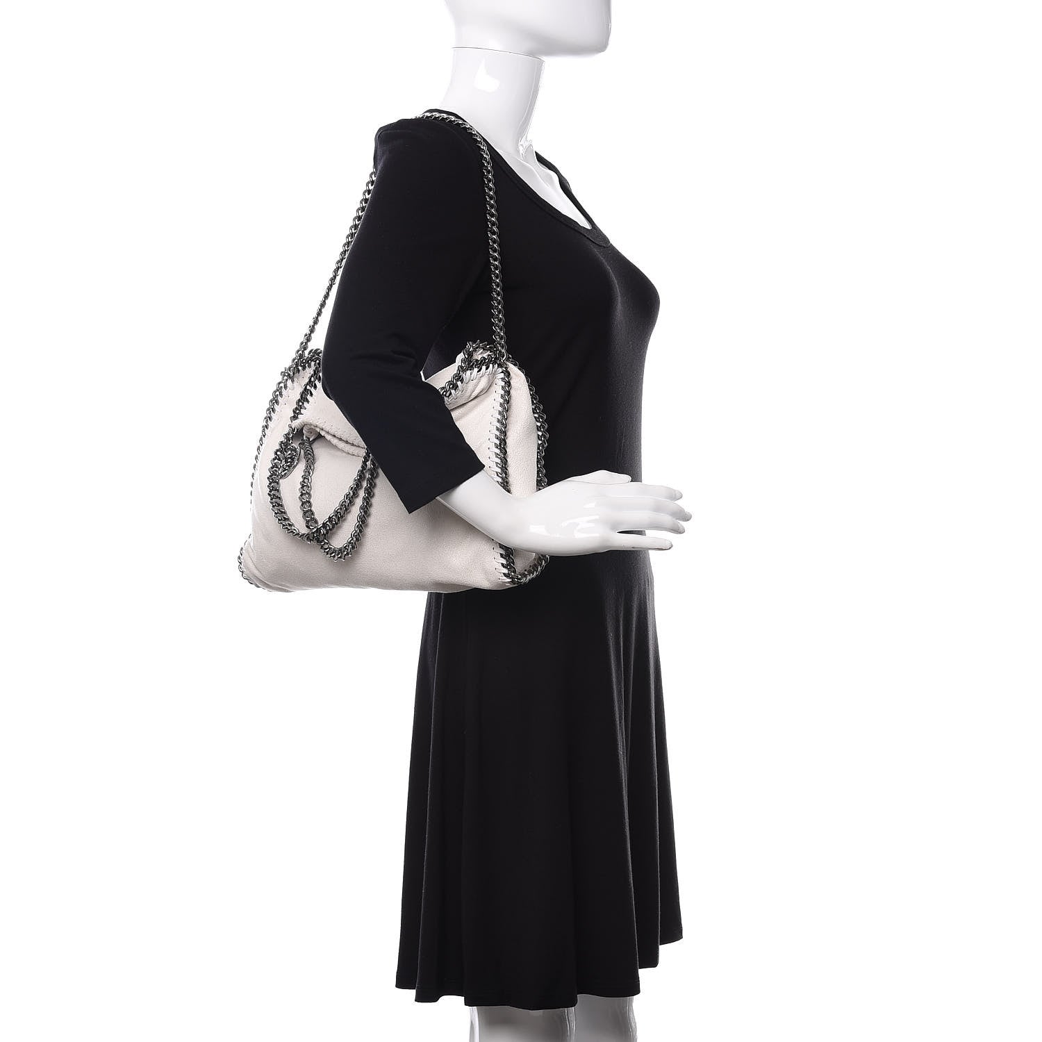 Stella McCartney Shaggy Deer Falabella Fold Over Tote Chalk 2 of 10